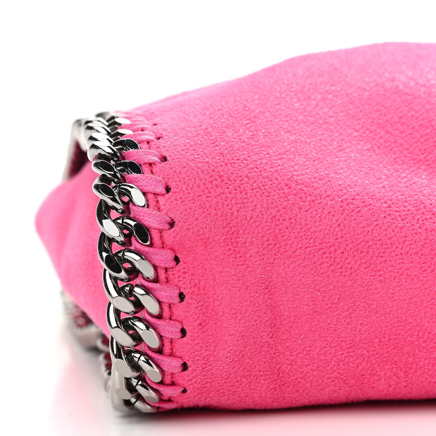 Stella McCartney Shaggy Deer Mini Falabella Fold Over Tote Hot Pink 9 of 10