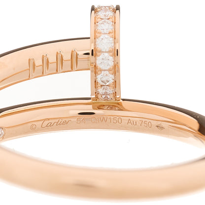 Cartier 18K Pink Gold Diamond Juste Un Clou Ring 54 7 4 of 4