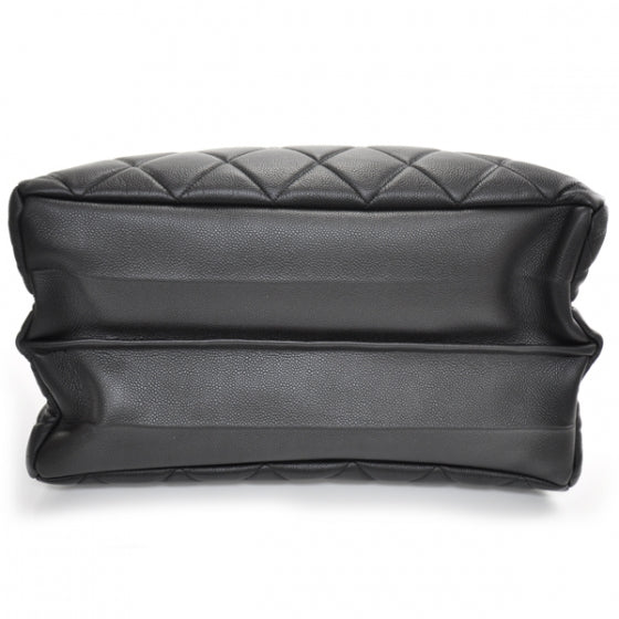 Caviar Quilted Coco Casual Tote Black