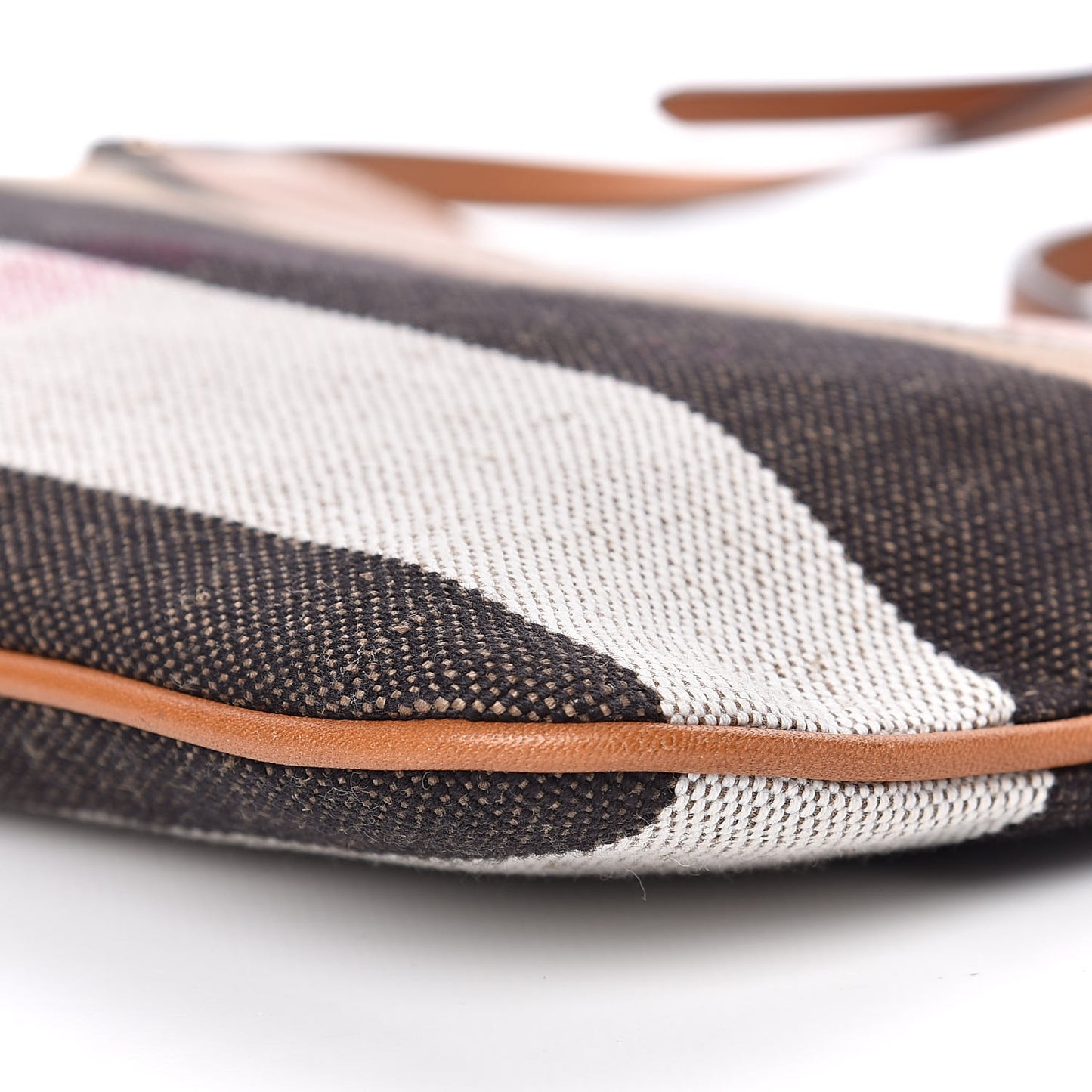 Mega Check Peyton Crossbody Clutch Bag Saddle Brown