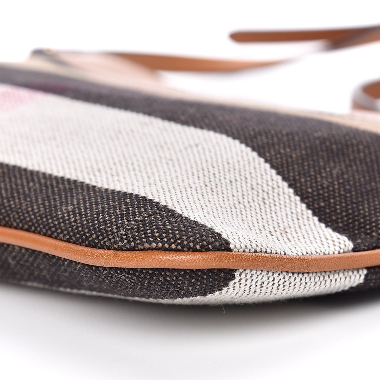 Burberry Mega Check Peyton Crossbody Clutch Bag Saddle Brown 11 of 12
