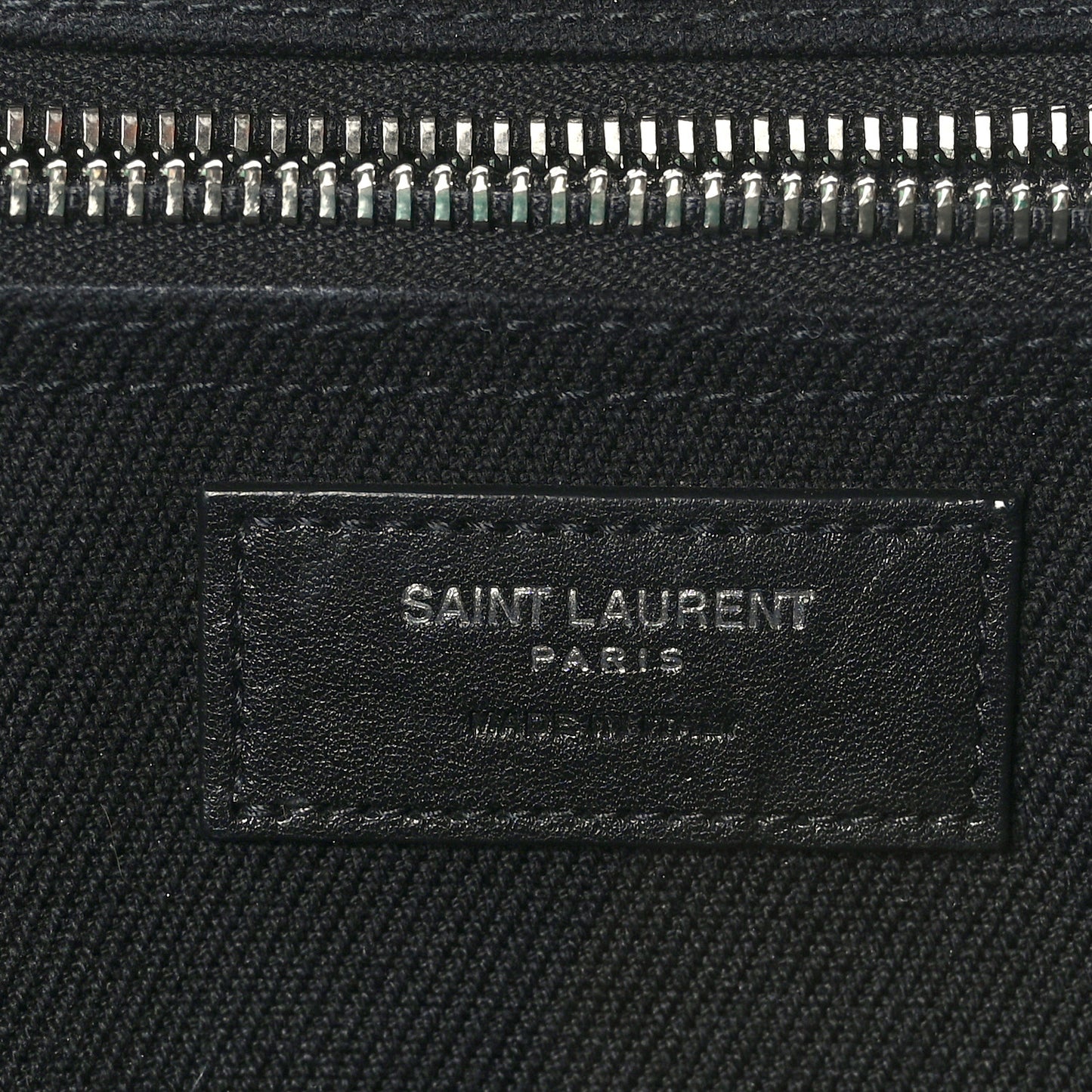Linen Calfskin Rive Gauche Tote Black