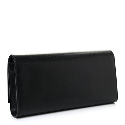 Saint Laurent Grain De Poudre Monogram Cassandre Clutch Black 3 of 7