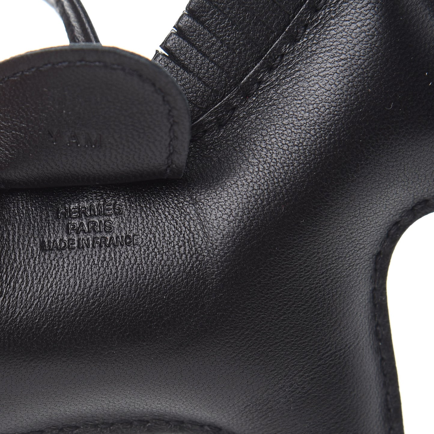 Milo Lambskin Grigri Rodeo Horse Bag Charm MM So Black