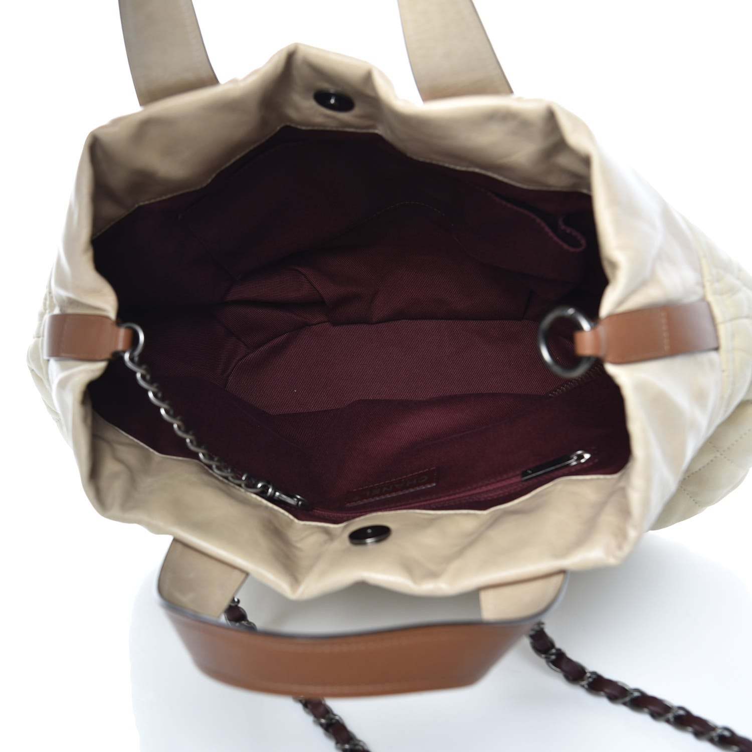 Chanel Iridescent Calfskin Large In the Mix Tote Beige Brown 6 of 15