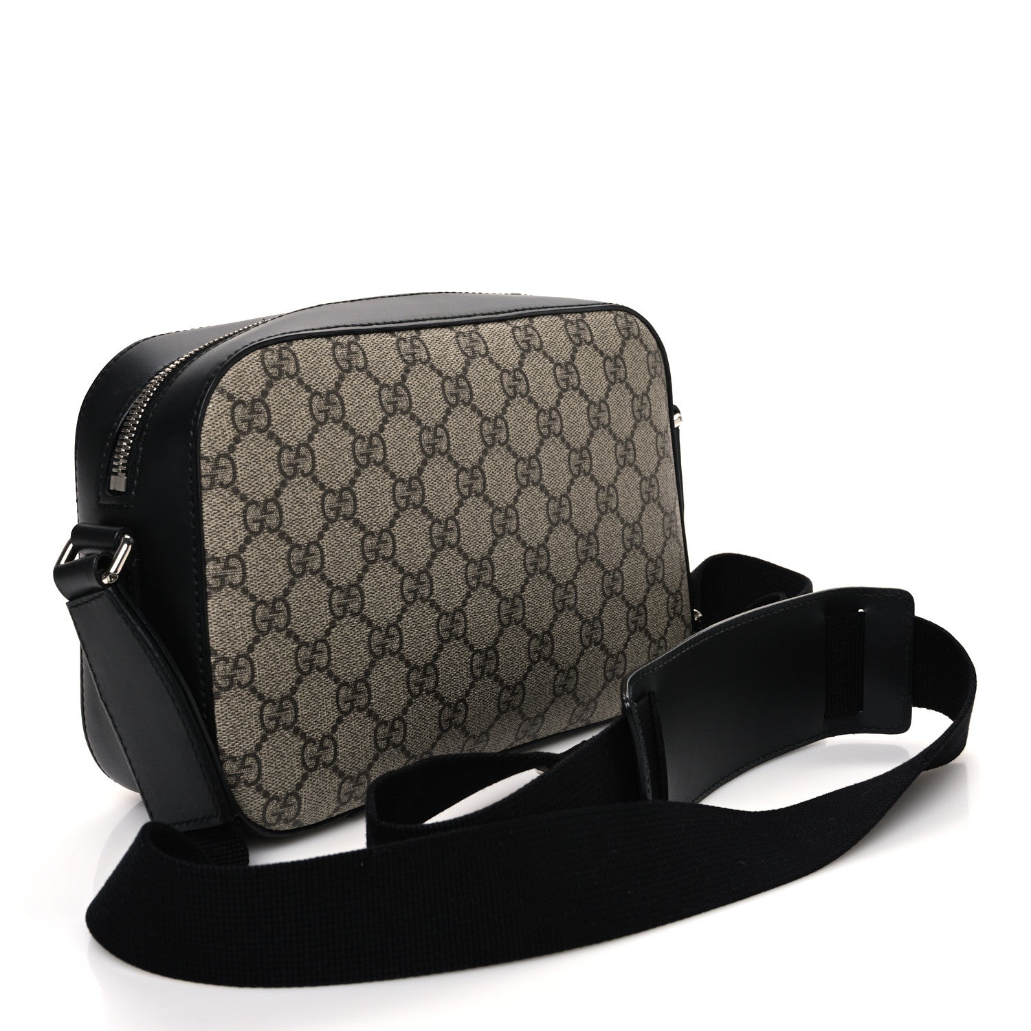 Gucci GG Supreme Monogram Camera Bag Beige Black 1737852