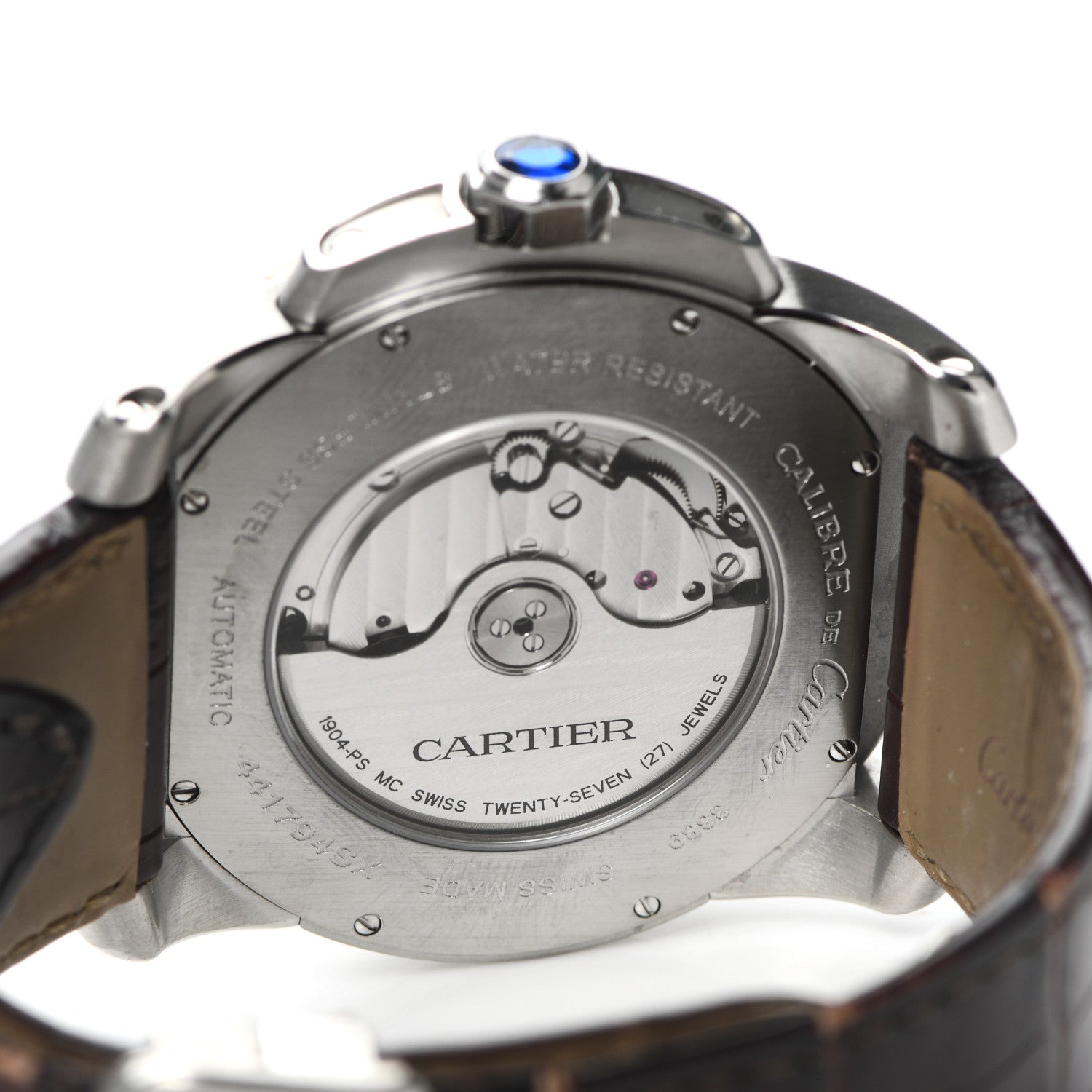 Cartier Stainless Steel 18K Pink Gold Alligator 42mm Calibre de Cartier Automatic Watch 4 of 4