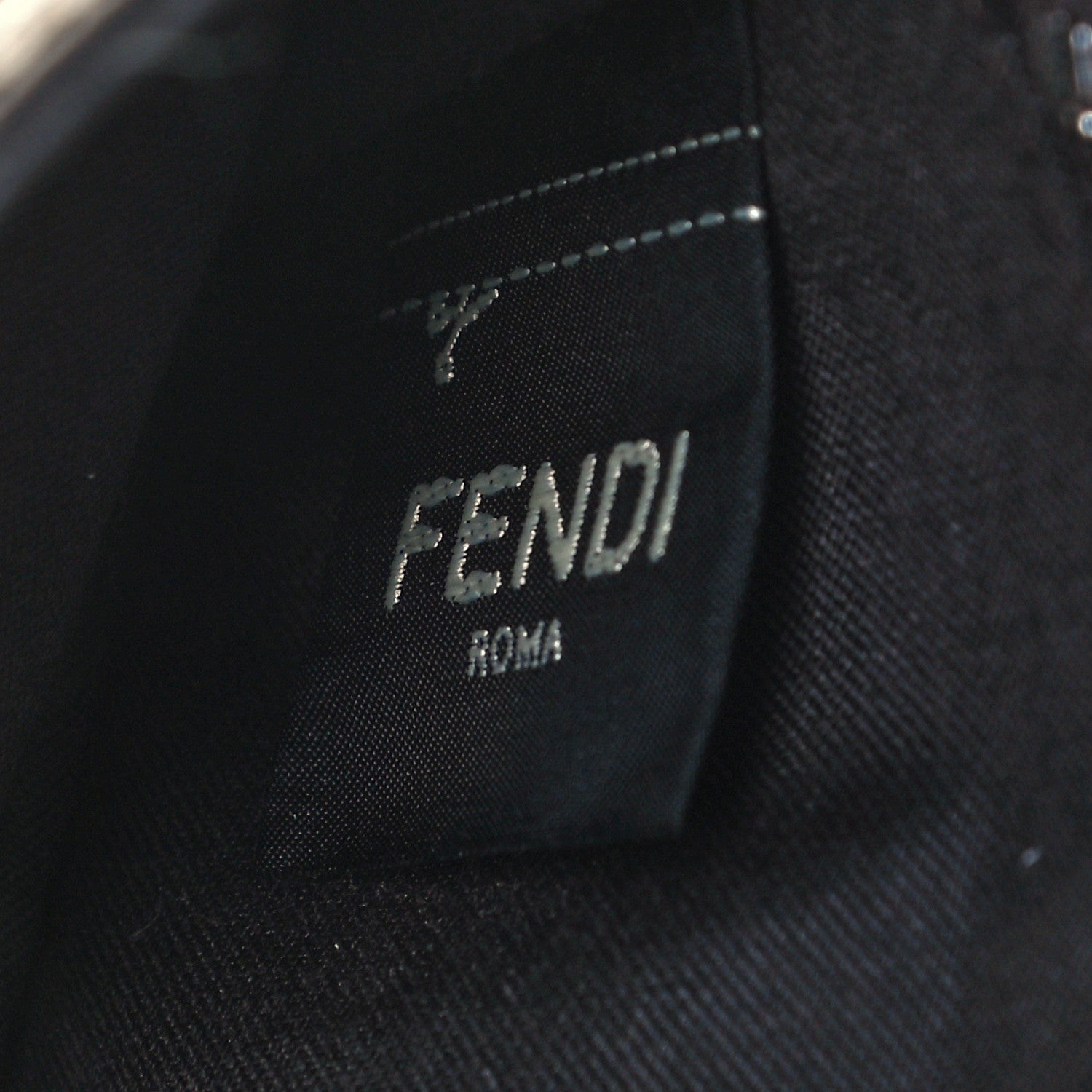 Fendi Glazed Fabric Cotton Vitello King Aura FF 1974 Baguette Belt Pouch Tobacco Moro Mimosa Gianda 8 of 12