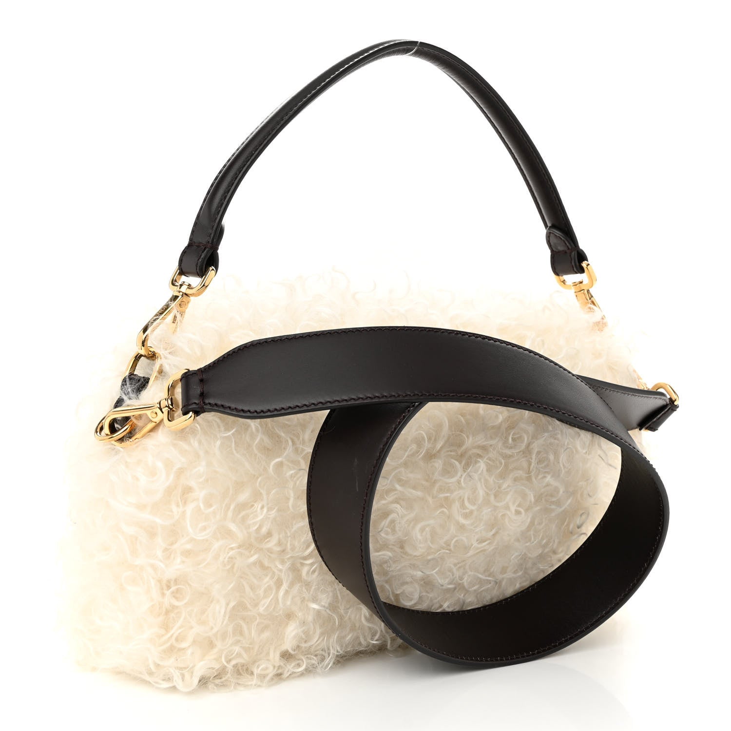 Fendi Mohair Baguette White 3 of 12