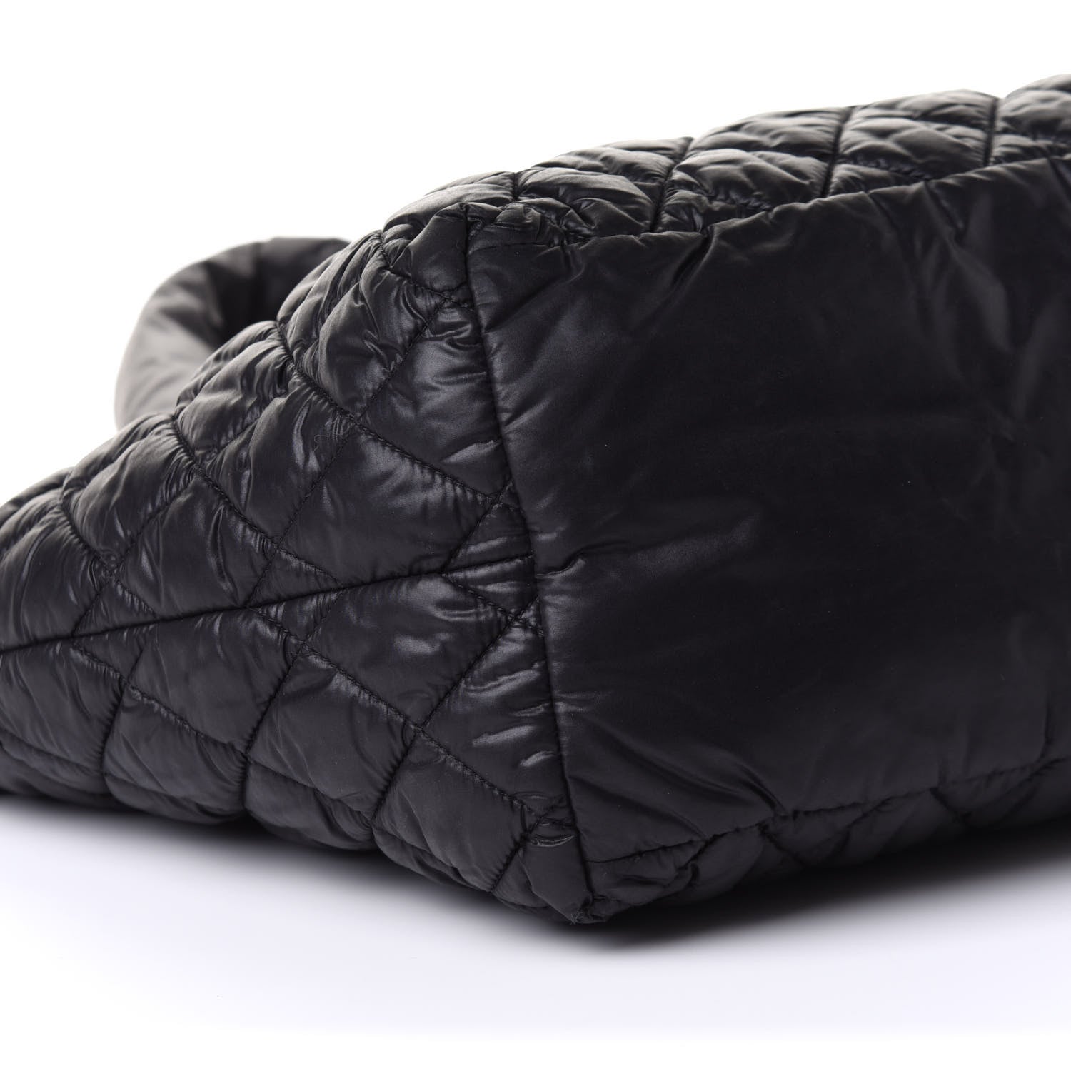 Chanel Nylon Quilted Coco Cocoon Medium Reversible Tote Black Red 7 of 8