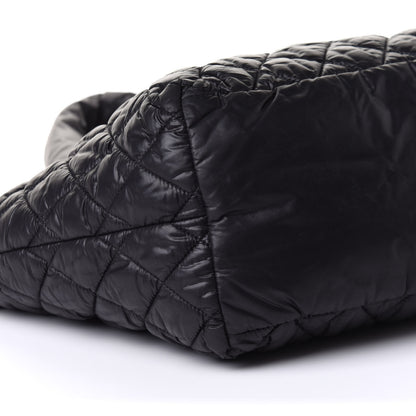 Chanel Nylon Quilted Coco Cocoon Medium Reversible Tote Black Red 7 of 8
