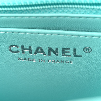 Chanel Lambskin Quilted Mini Rectangular Flap Turquoise 8 of 13