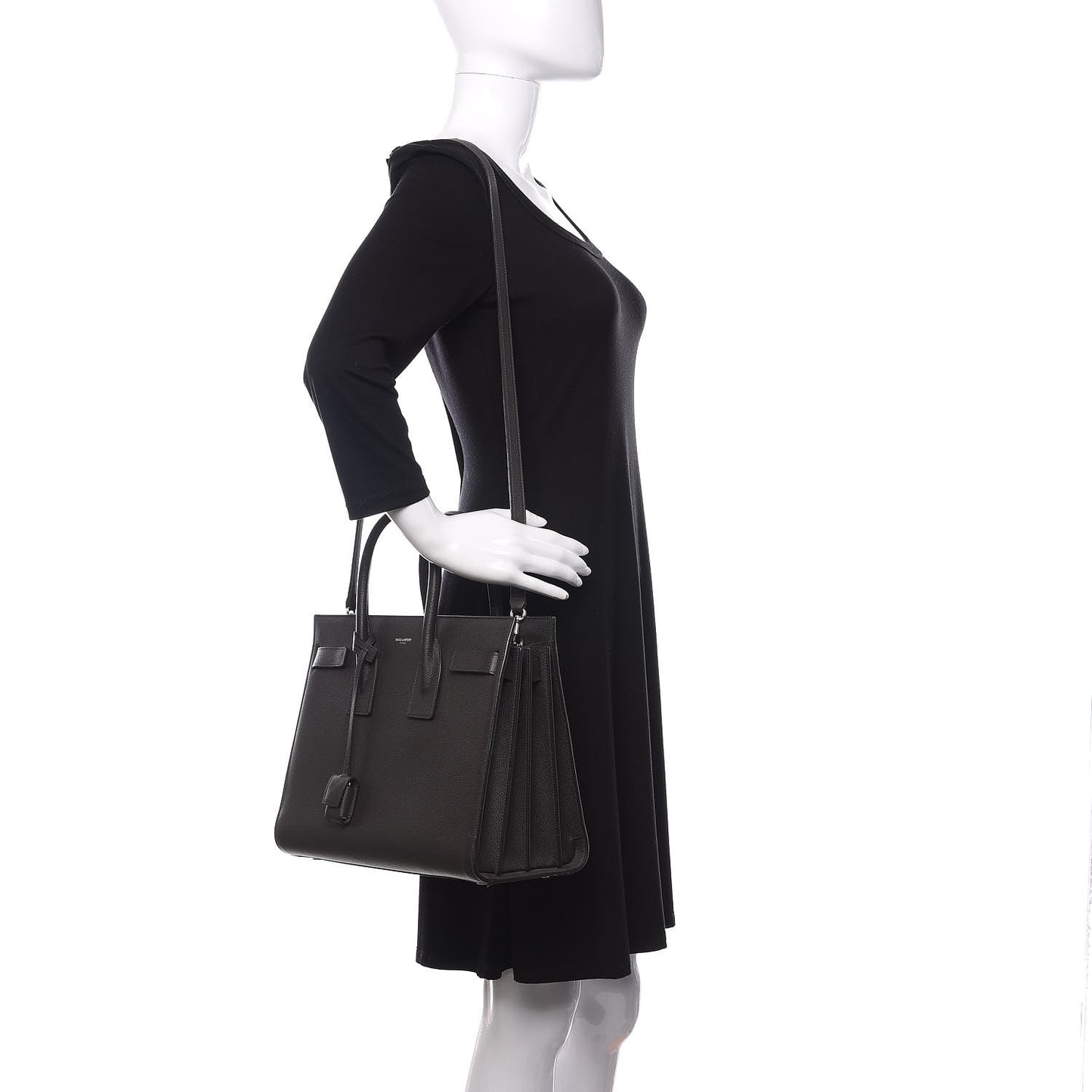 Grained Calfskin Small Sac De Jour Graphite