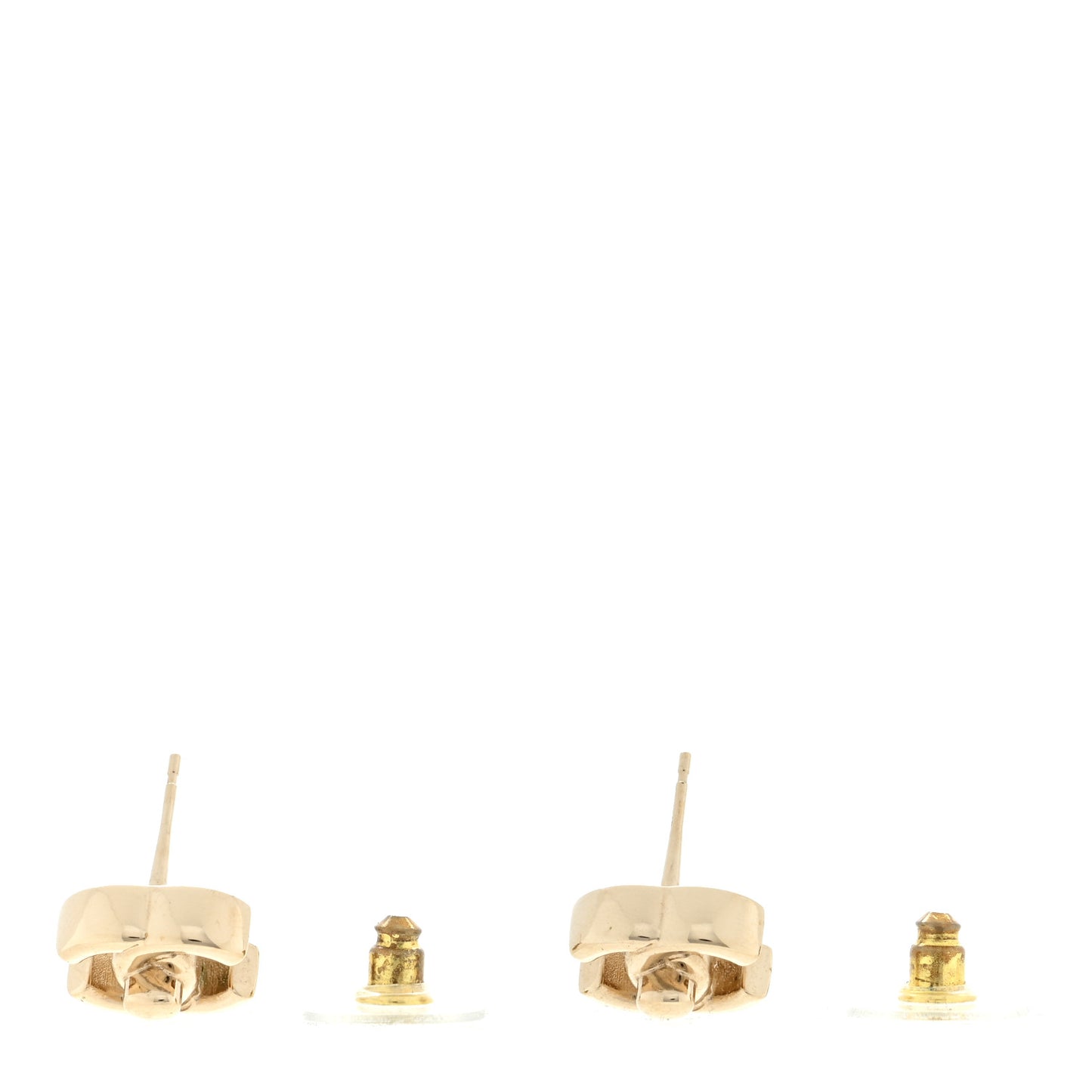 Metal CC Turnlock Earrings Gold