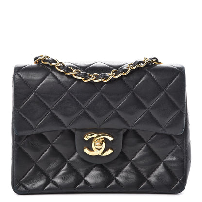 Chanel Lambskin Quilted Mini Square Flap Black 1 of 11