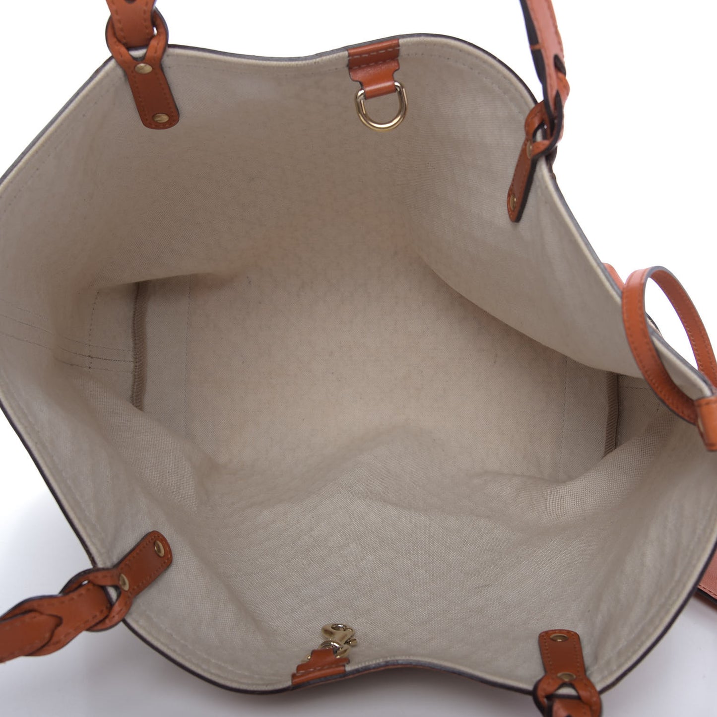 Diamante Medium Craft Tote Beige Sun Orange