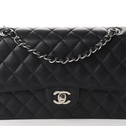 Chanel Caviar Quilted Medium Double Flap Black 12 of 13