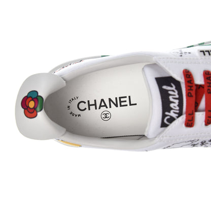 Chanel x Pharrell Williams Mens Canvas Graffiti Sneakers 44 6 of 10