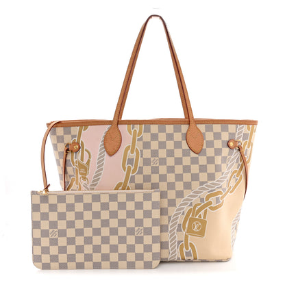 Louis Vuitton Damier Azur Nautical Neverfull MM 3 of 15