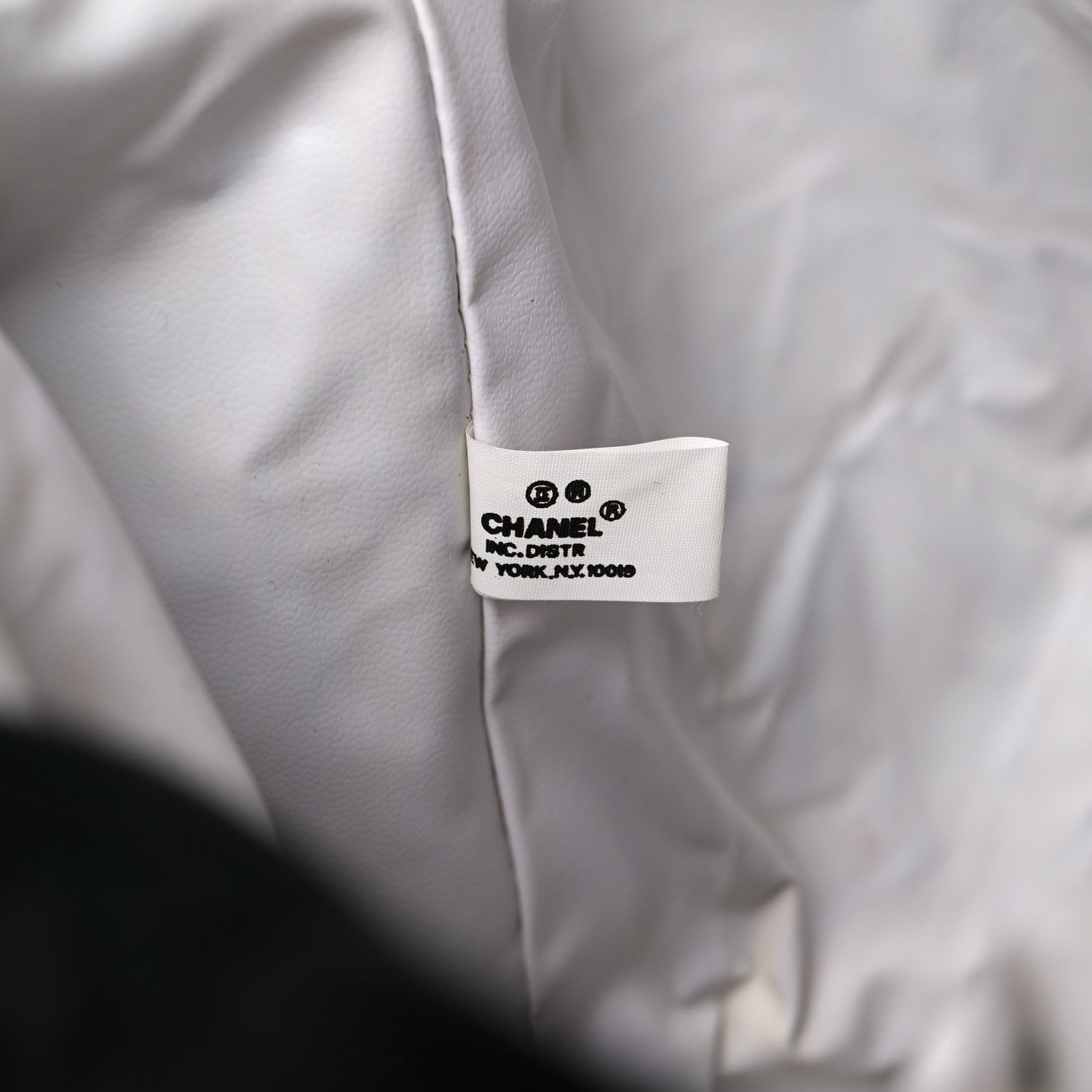 Chanel Canvas Drawstring Backpack Black White 6 of 17