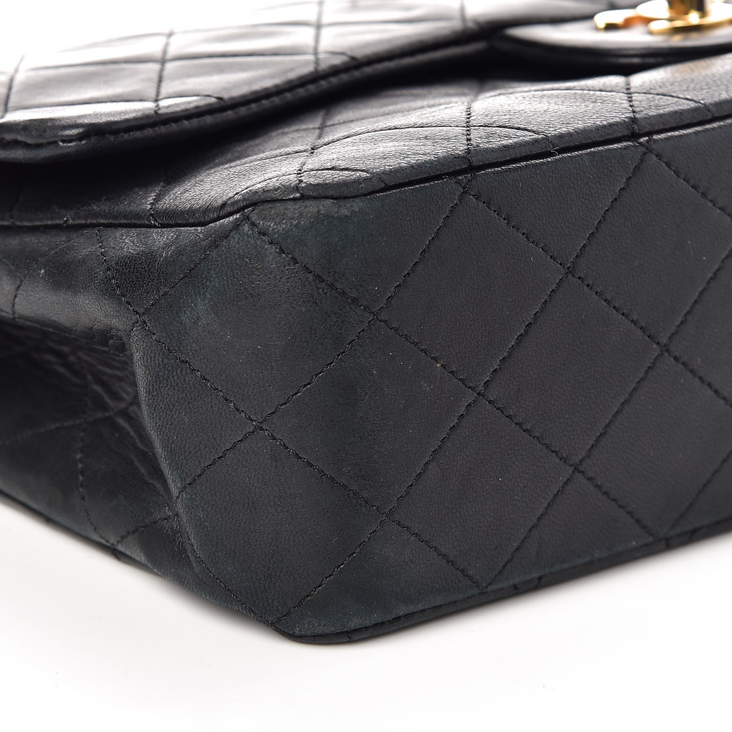 Chanel Lambskin Quilted Medium Double Flap Black 5 of 14
