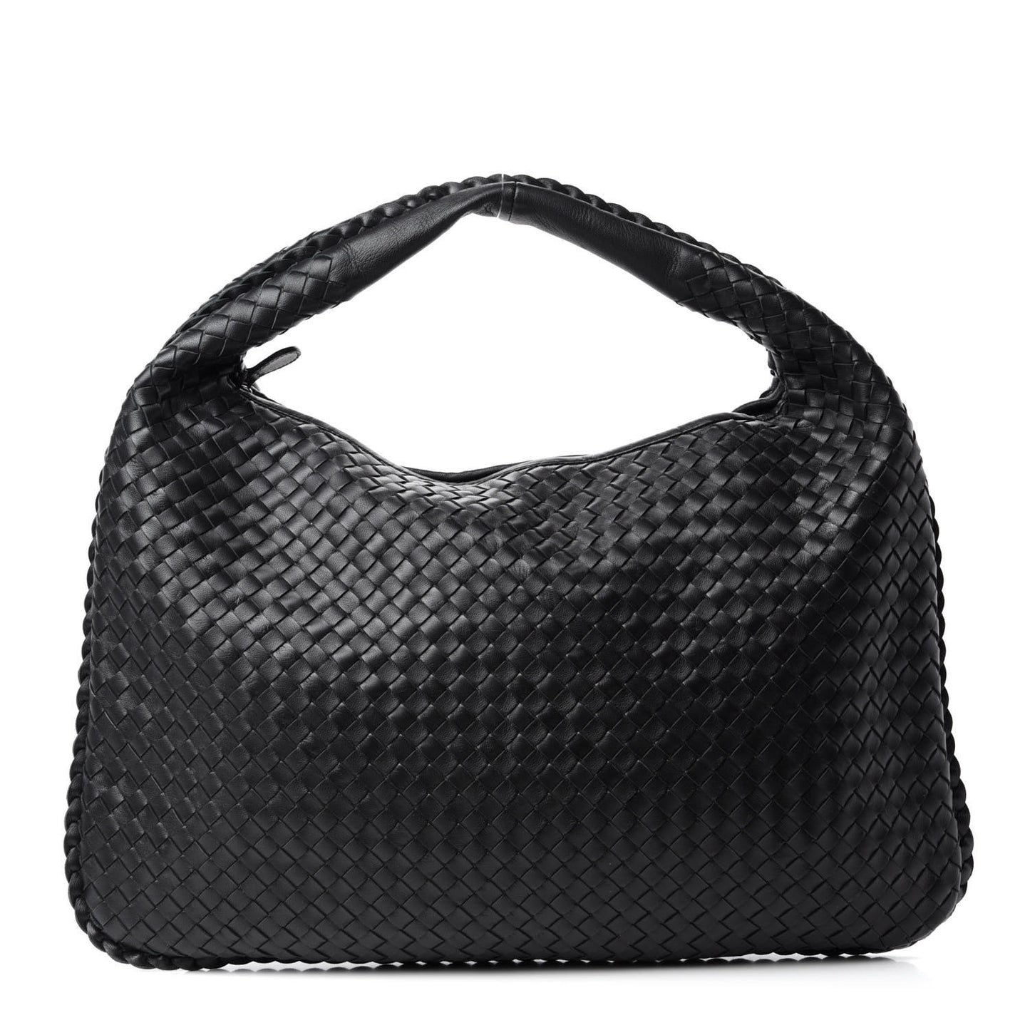 Nappa Intrecciato Large Veneta Hobo Black
