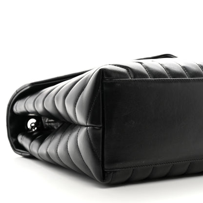 Saint Laurent Calfskin Y Quilted Monogram Monochrome Medium Loulou Chain Satchel Black 10 of 11