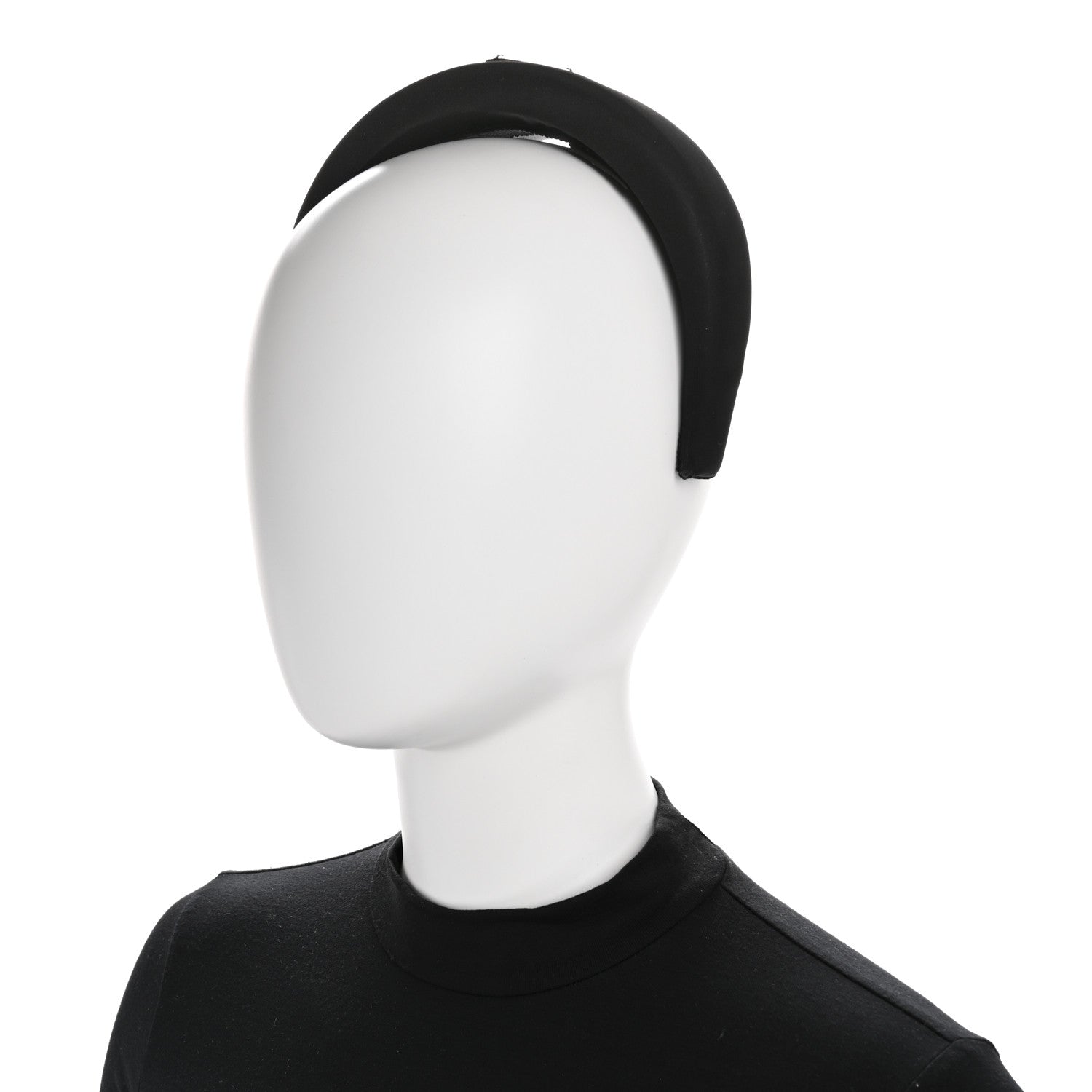 Prada Re-Nylon Metal Triangle Logo Headband Black 2 of 6
