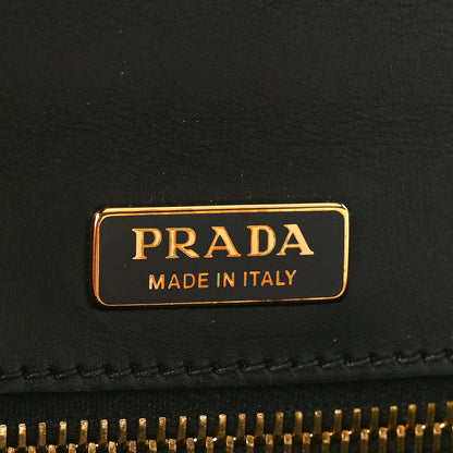 Prada Antic Soft Saffiano Lions Head Cahier Shoulder Bag Black 6 of 8