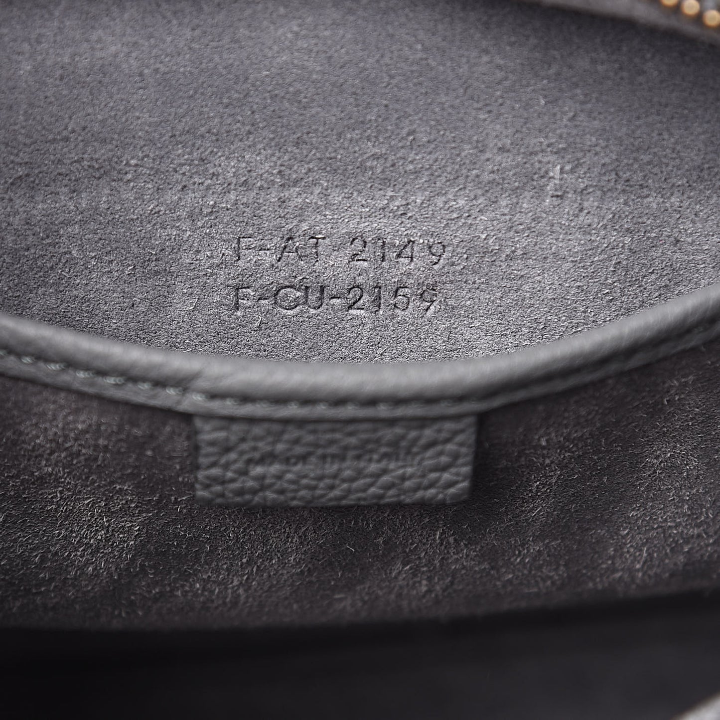 Baby Drummed Calfskin Nano Luggage Kohl