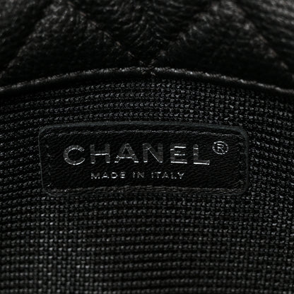 Chanel Calfskin Quilted Small XXL Travel Flap Bag Black 5 of 10