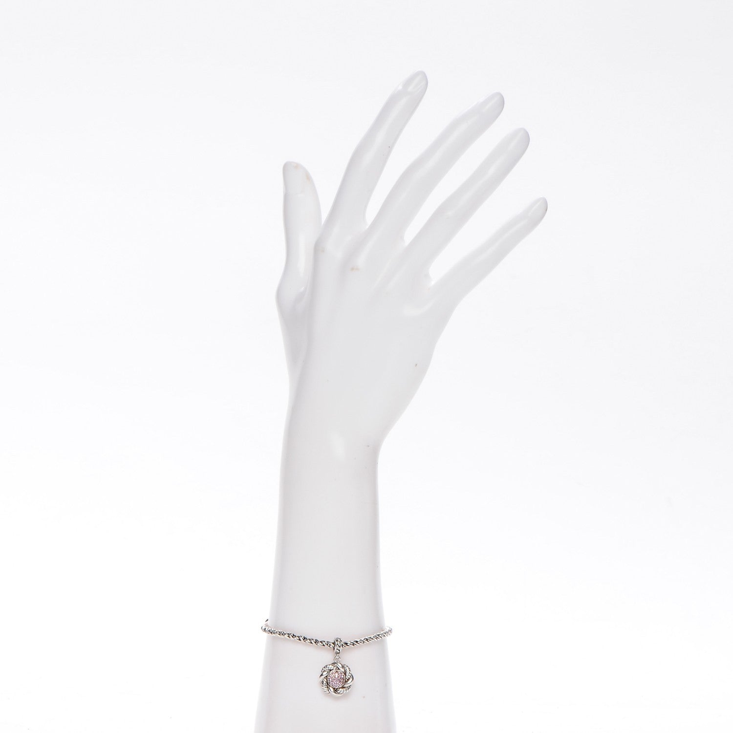 John Hardy Sterling Silver Pink Sapphire Pendant Bracelet 2 of 7