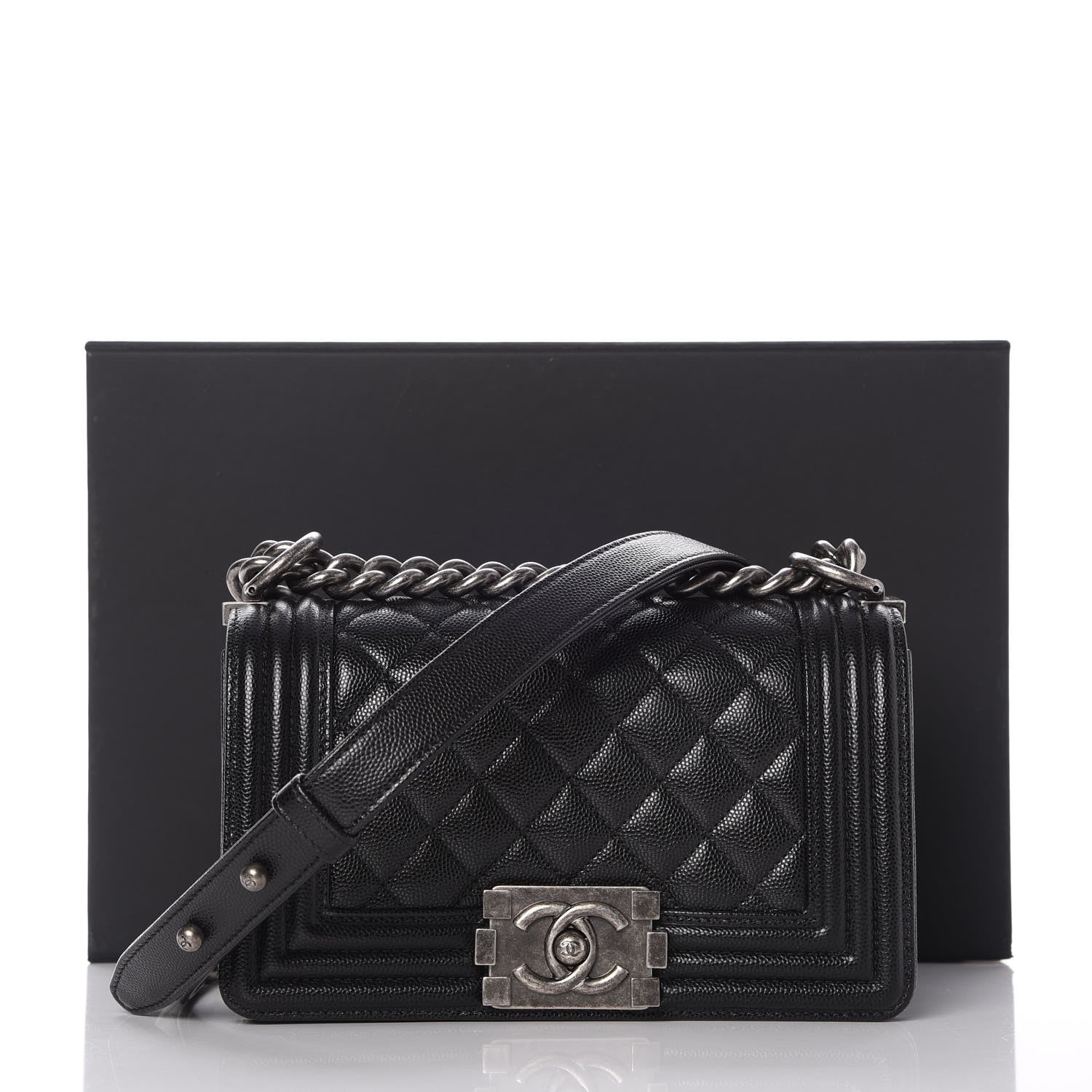 Chanel Caviar Quilted Small Boy Flap Black 8 of 8