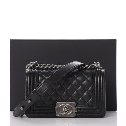 Chanel Caviar Quilted Small Boy Flap Black 8 of 8
