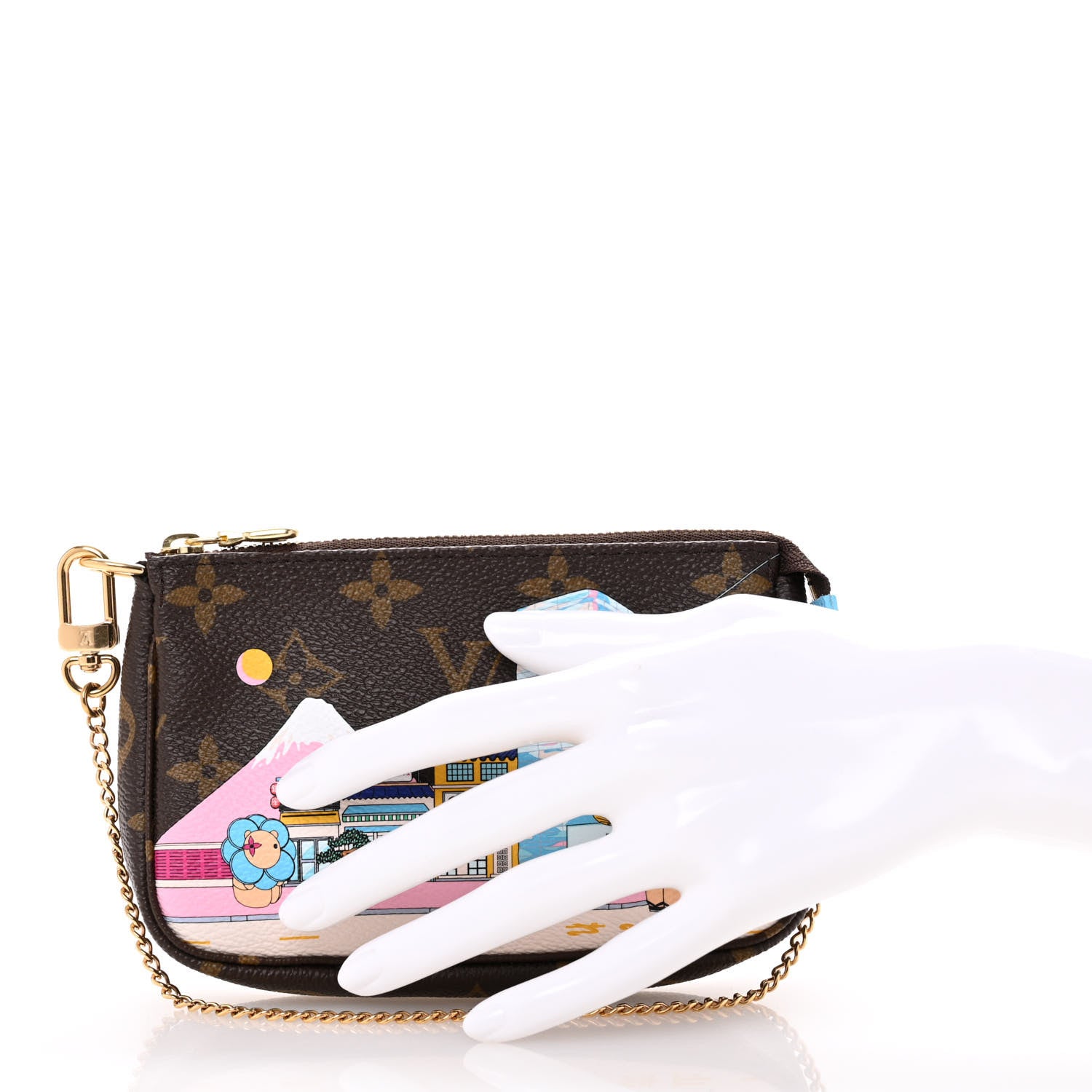 Louis Vuitton Monogram 2022 Christmas Animation Tokyo Mini Pochette Accessories Blue 2 of 8