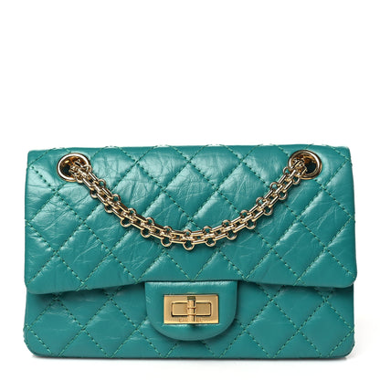 Chanel Aged Calfskin Quilted 2.55 Reissue Mini Flap Green 1 of 11