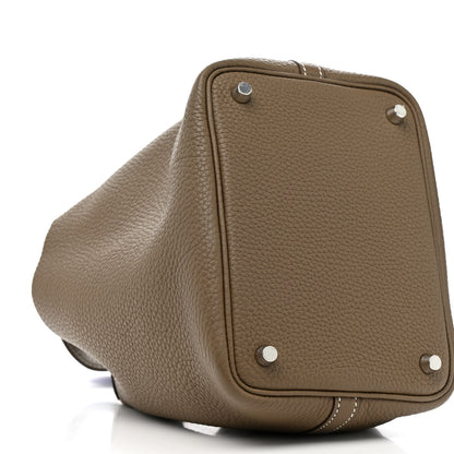 Hermes Taurillon Clemence Picotin Lock 18 PM Etoupe 9 of 10