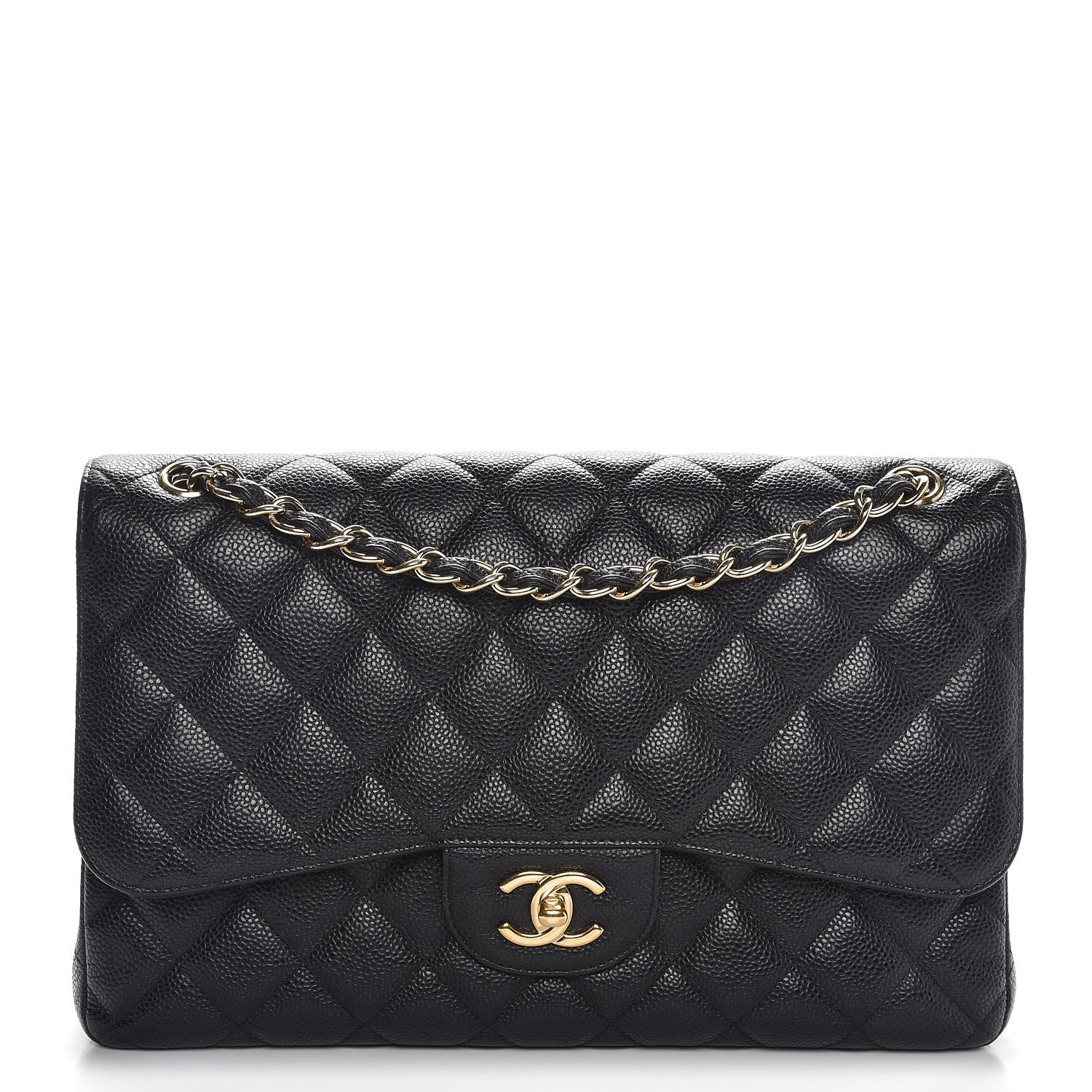 Chanel Caviar Quilted Jumbo Double Flap Black 1 of 7