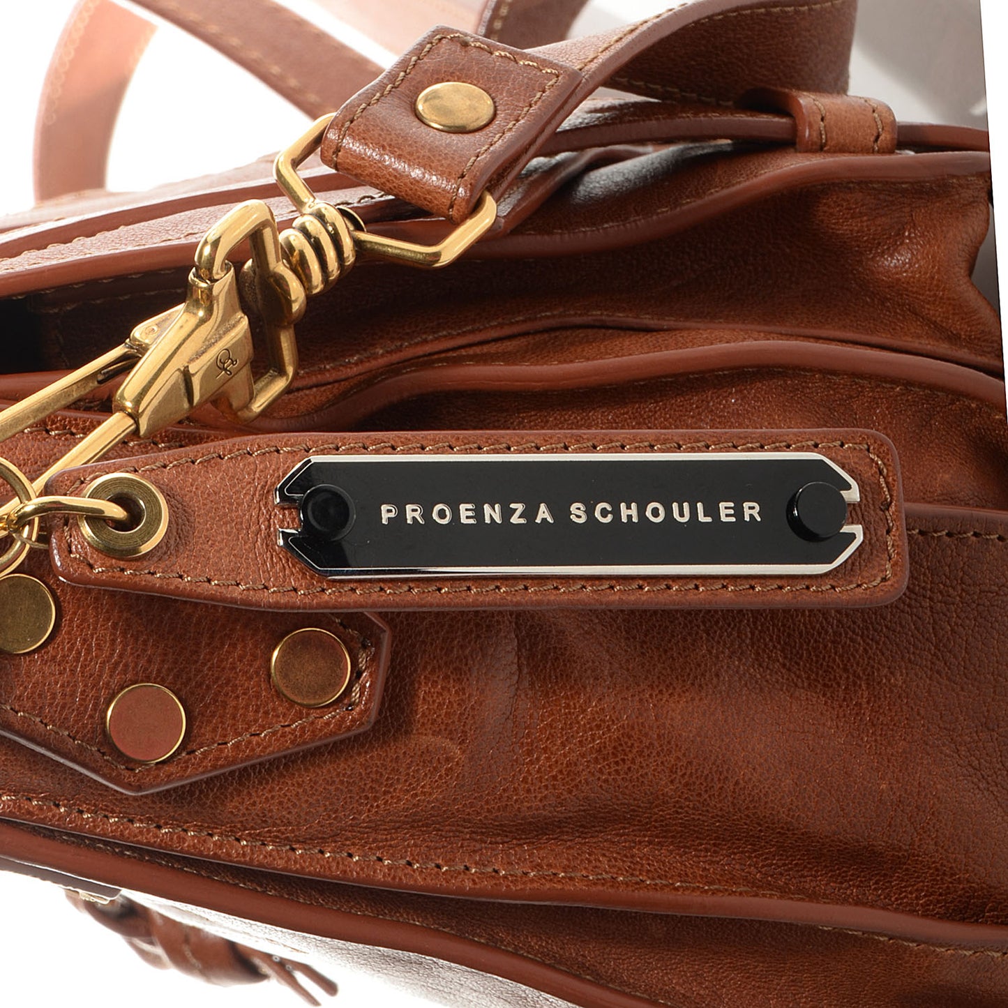 Leather PS1 Mini Pouch Messenger Bag Saddle