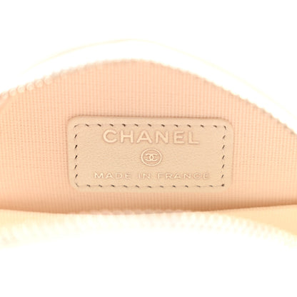 Chanel Iridescent Lambskin Quilted Coco Bow Round Clutch With Chain Ivory 6 of 10