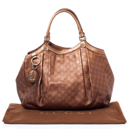 Gucci Guccissima Large Sukey Tote Bronze 10 of 10