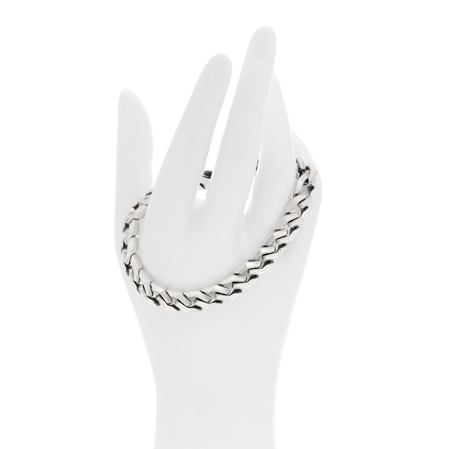 Sterling Silver 8.7mm Curb Chain Angular Link Bracelet