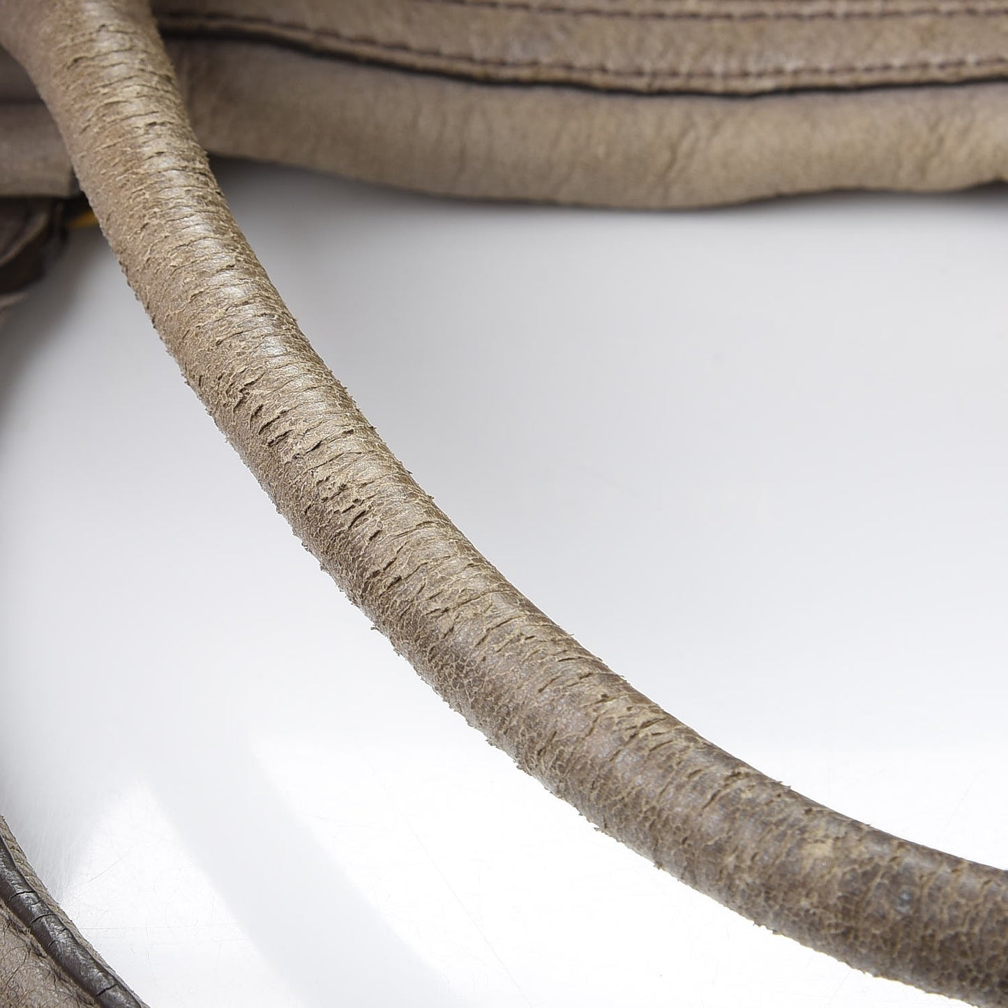 Cervo Deerskin East West Top Handle Bag Pomice