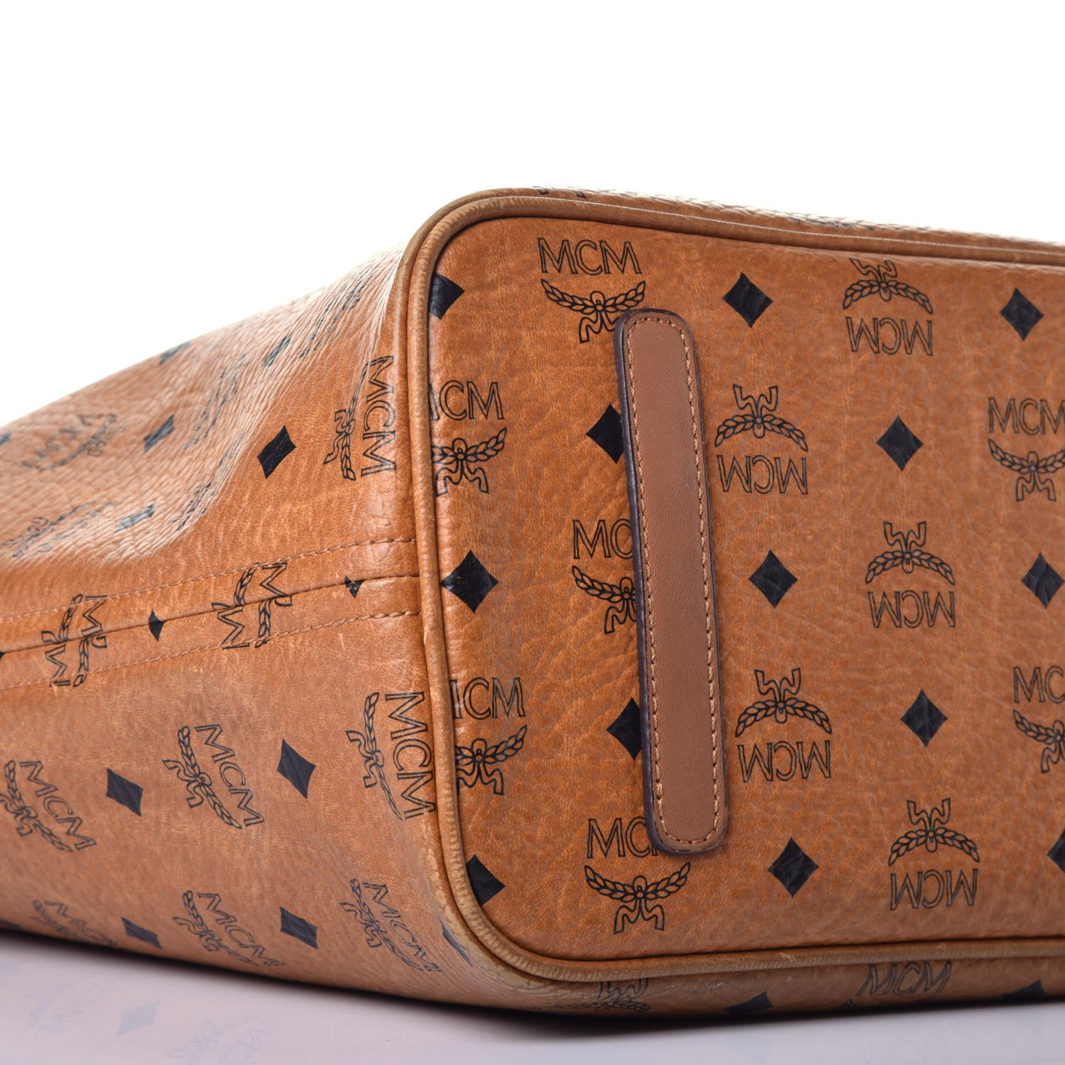 MCM Visetos Shopper Tote Cognac 13 of 15