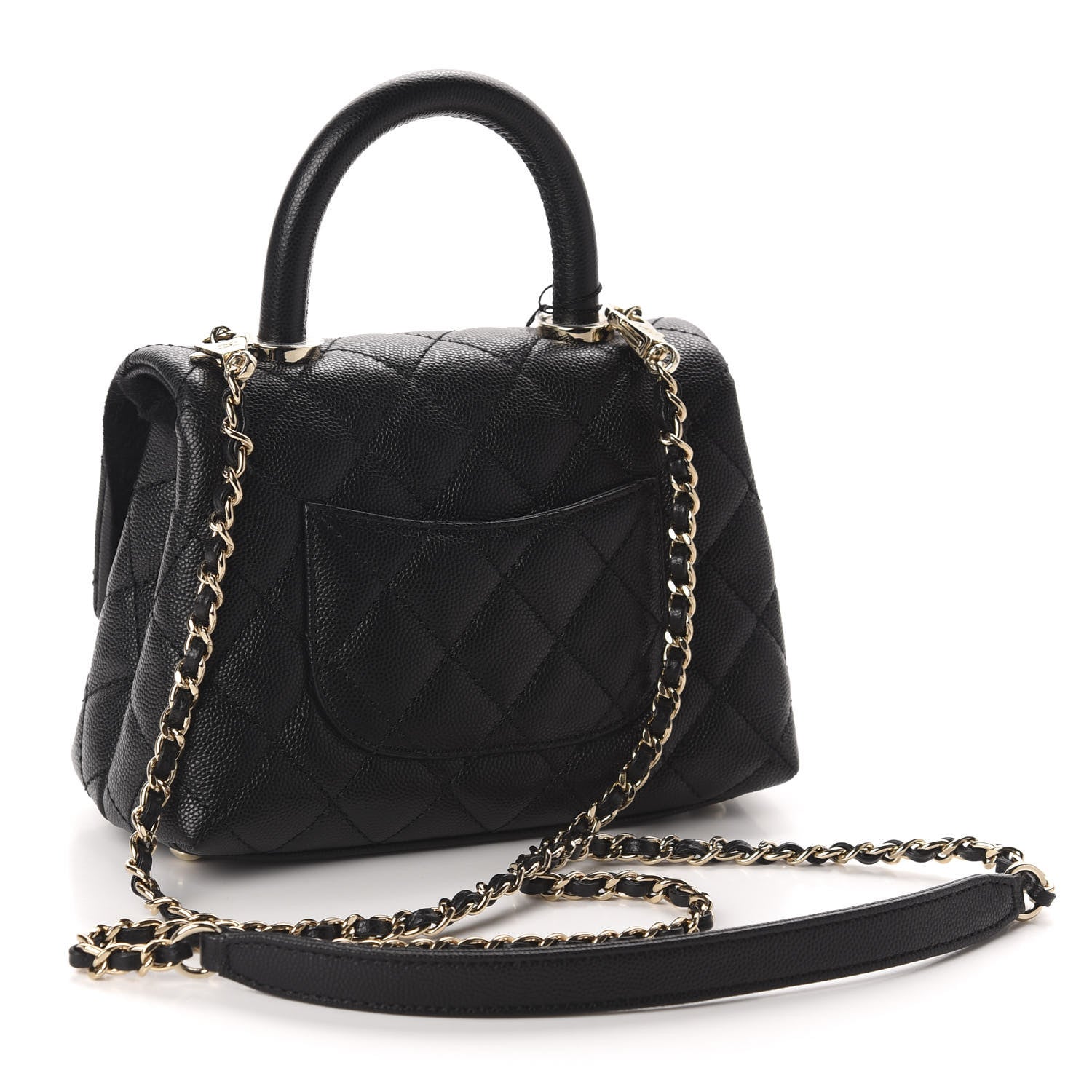 Chanel Caviar Quilted Extra Mini Coco Handle Flap Black 3 of 11