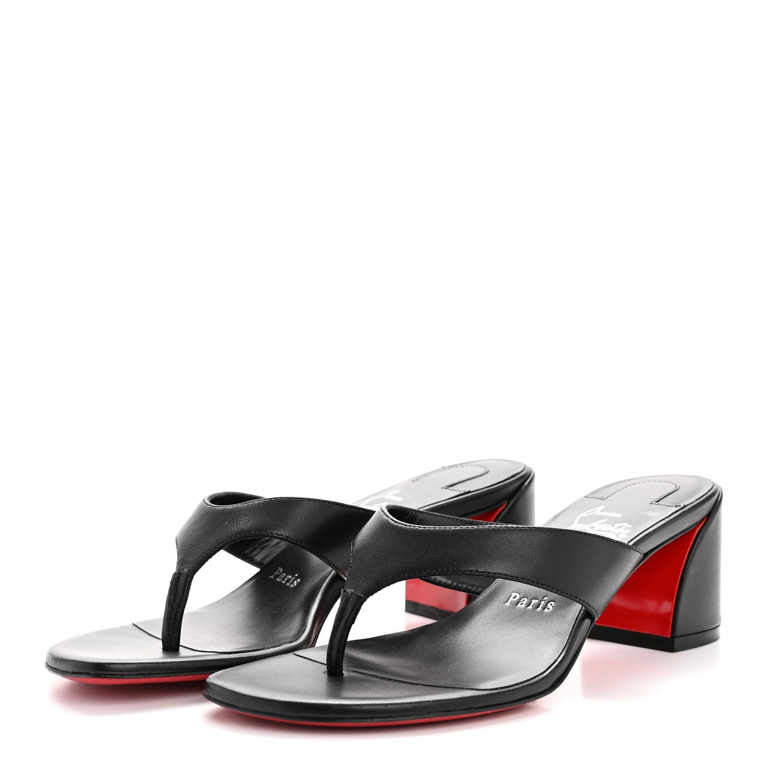Christian Louboutin Nappa Janetonga 55 Thong Sandals 36.5 Black 4 of 8