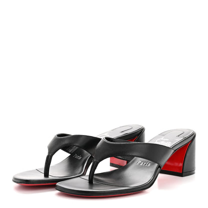Christian Louboutin Nappa Janetonga 55 Thong Sandals 36.5 Black 4 of 8