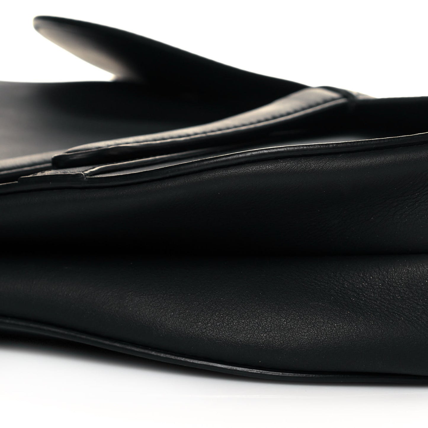 Ultra Matte Calfskin Saddle Bag Black