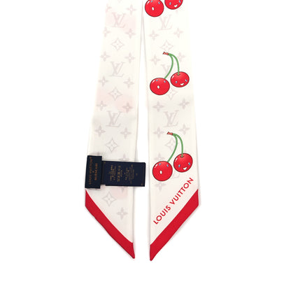 Louis Vuitton LV X TM Silk Monogram Cerises Bandeau White 2 of 3