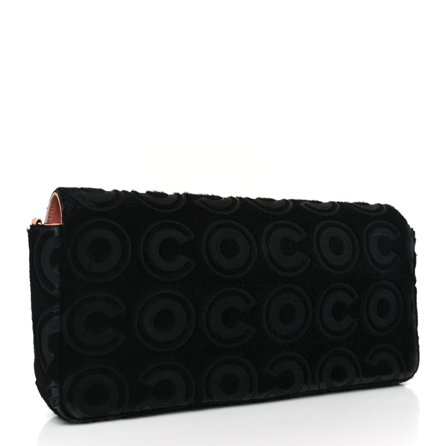 Pony Hair CocoDouble East West Flap Black Rose